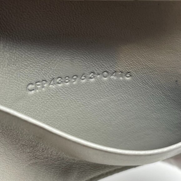 Yves Saint Laurent Leather Key Case w/ Silver tone Hardware-Off-White -Preowned - Picture 9 of 9